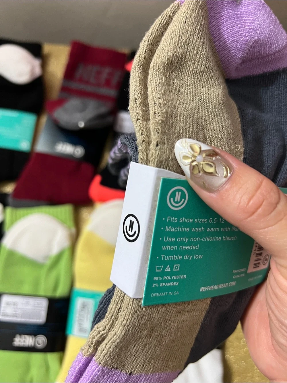 NWT Neff Crew Socks Various Colors